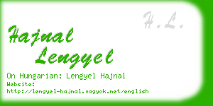 hajnal lengyel business card